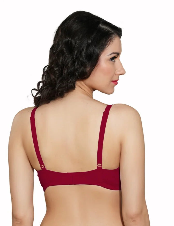 INGRID Everyday Bra - Maroon | Full Coverage | Seamless | Non Wired | Non Padded