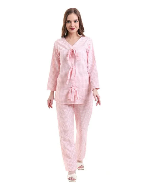 Cotton Pink Night Suit