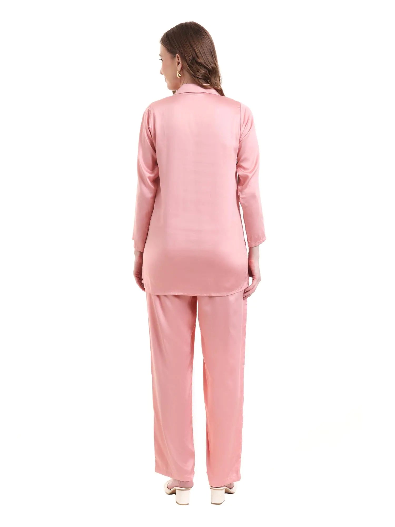 Satin Pink Night Suit