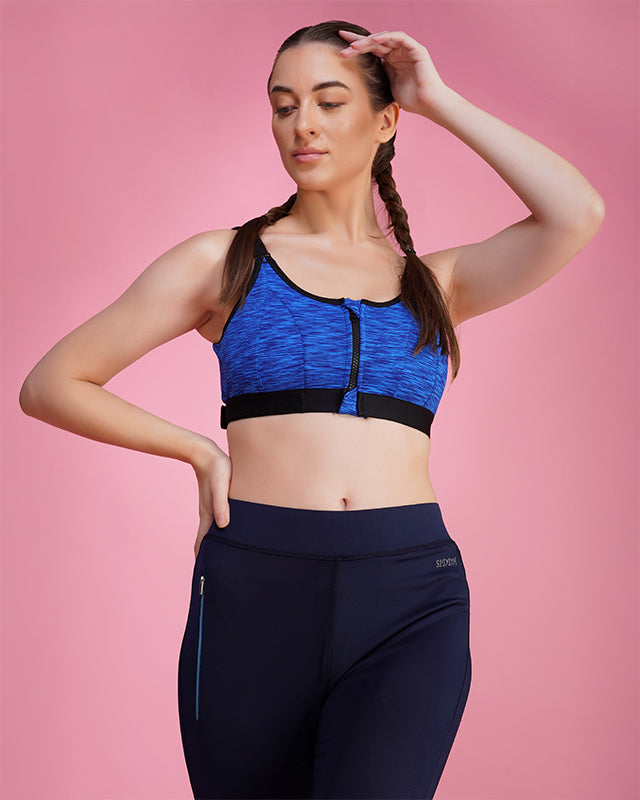High Impact Blue Sports Bra
