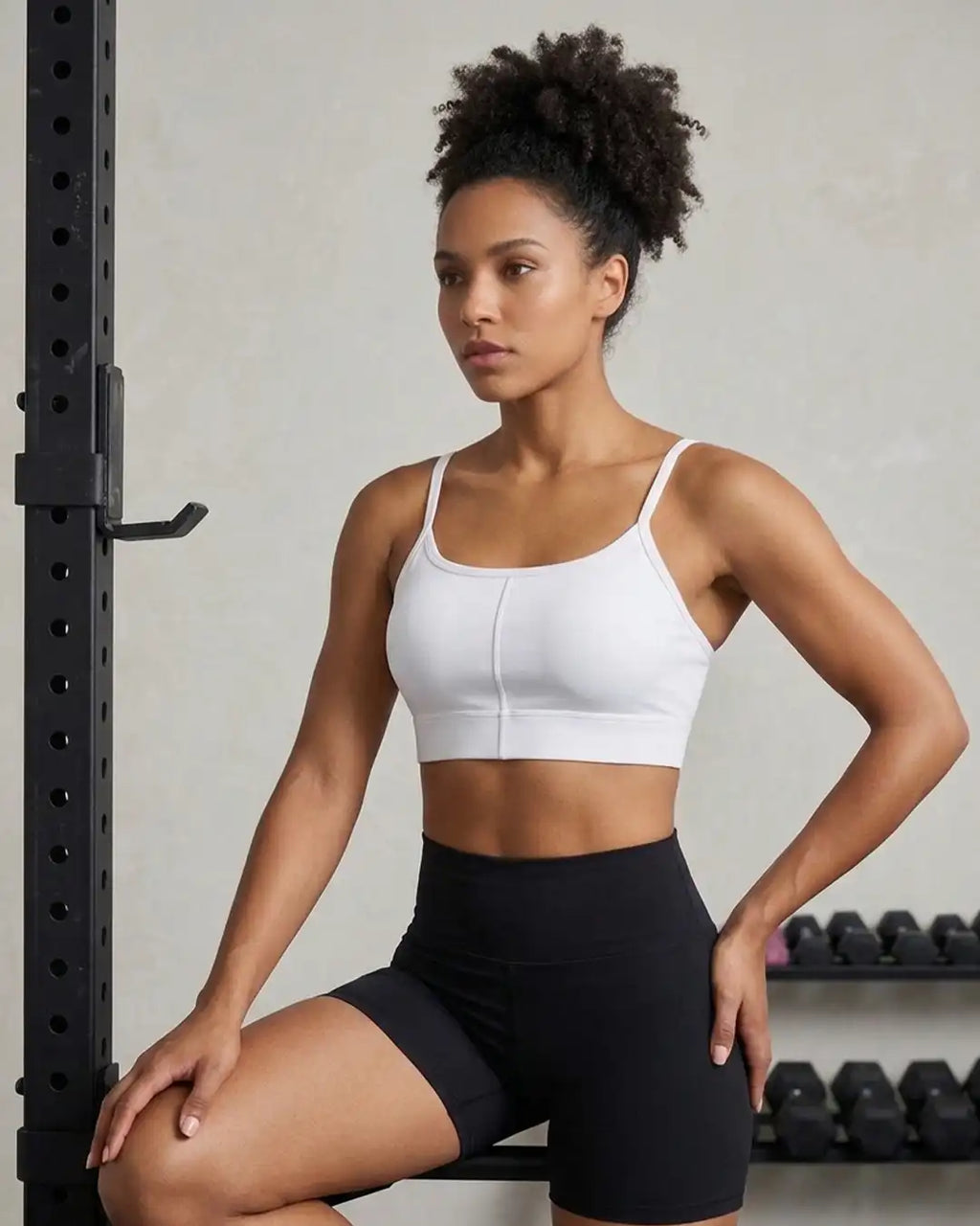 INGRID Core Active Sports Bra White | Heavily Padded | Seamless