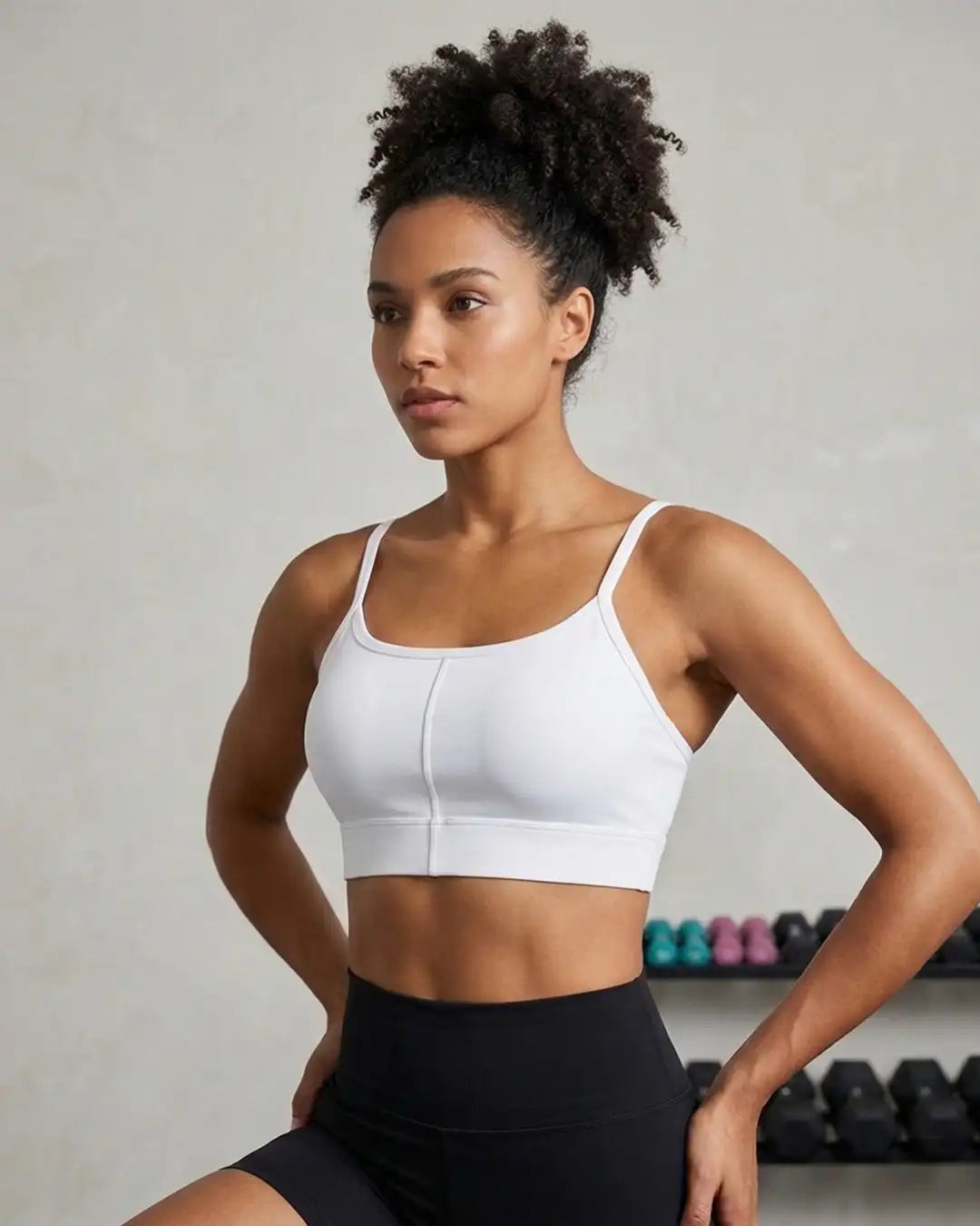 INGRID Core Active Sports Bra White | Heavily Padded | Seamless