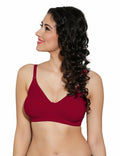 INGRID Everyday Bra - Maroon | Full Coverage | Seamless | Non Wired | Non Padded