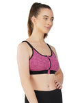 INGRID Sports Bra - Orchid  | India's 1st High Impact Sports Bra | Zip & Velcro Closure | Non Wired | Seamless