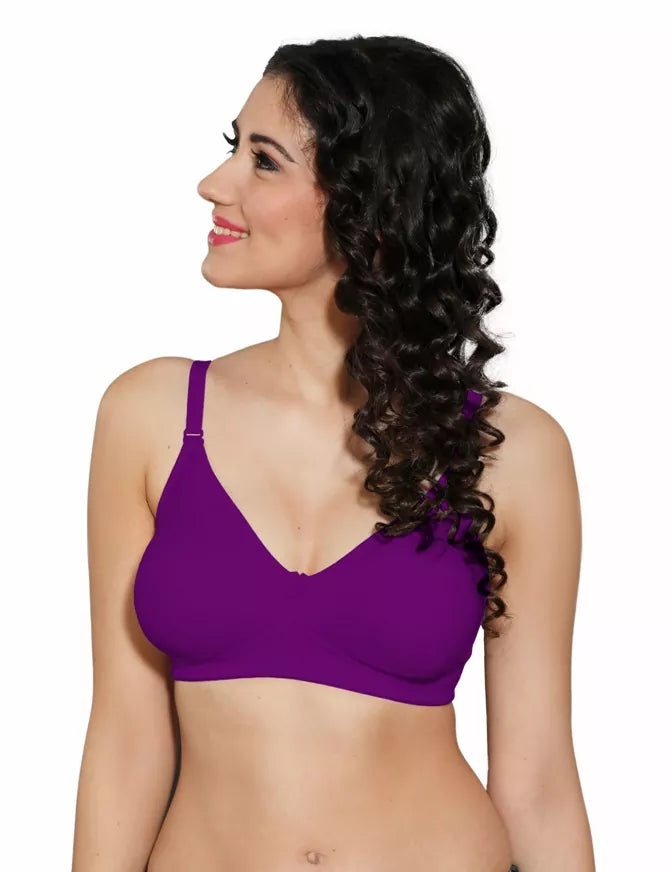 INGRID Everyday Bra - Purple | Full Coverage | Seamless | Non Wired | Non Padded