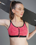 INGRID Sports Bra - Saffron | India's 1st High Impact Sports Bra | Zip & Velcro Closure | Non Wired | Seamless