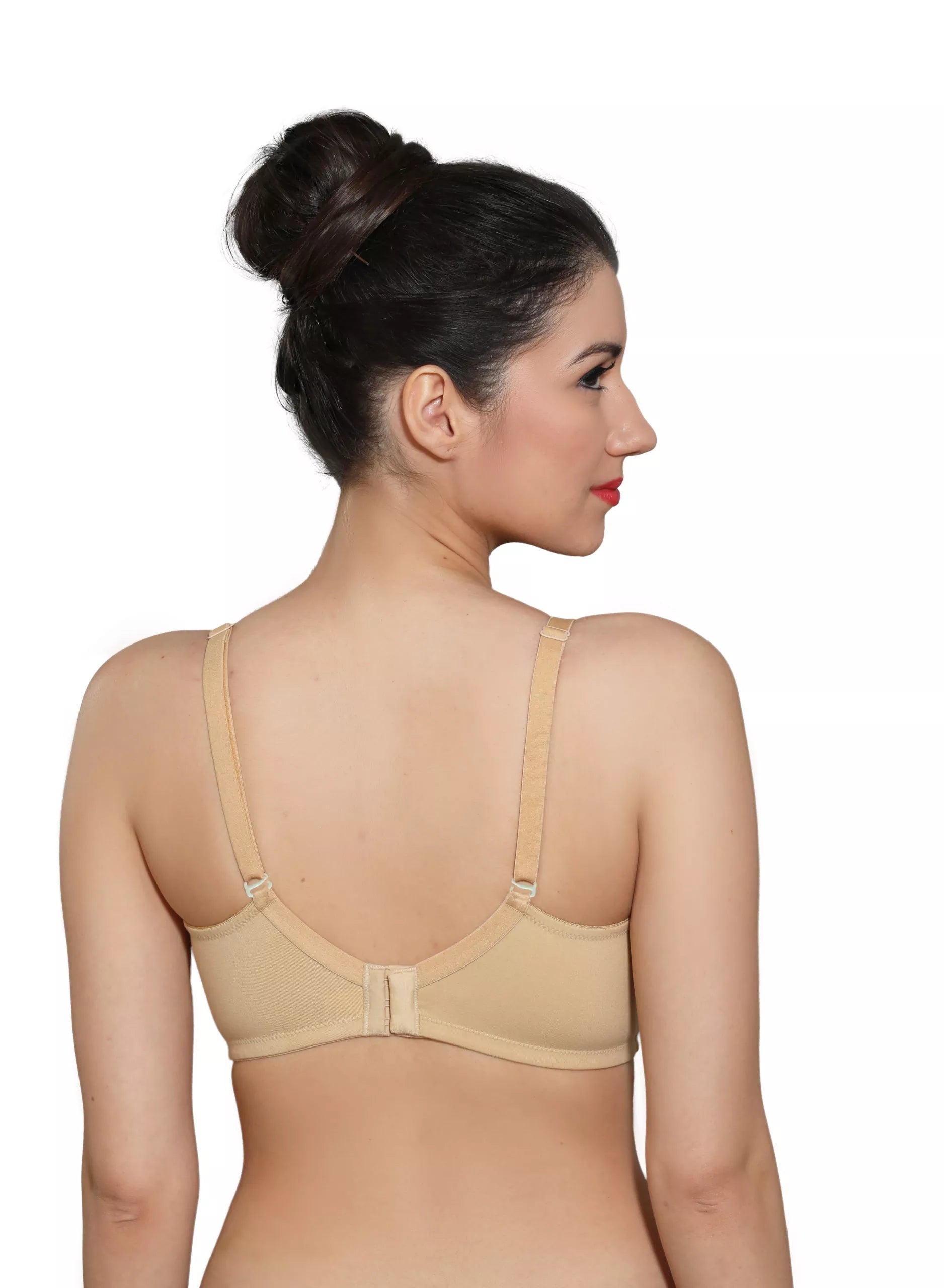 INGRID T-Shirt Bra - Skin | Plunge Neck | Seamless | Non Wired | Non Padded