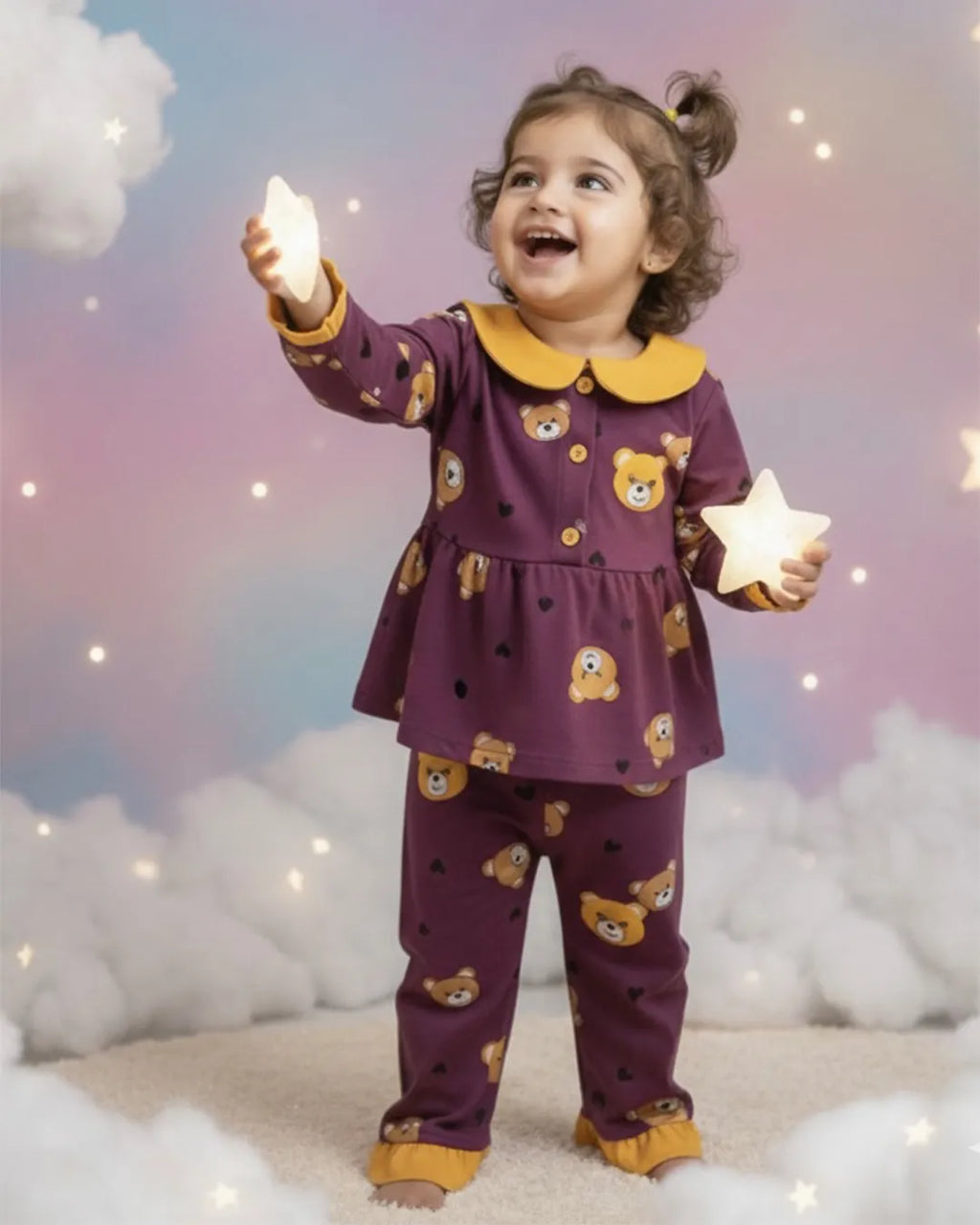 INGRID Bear Hugs Purple Set