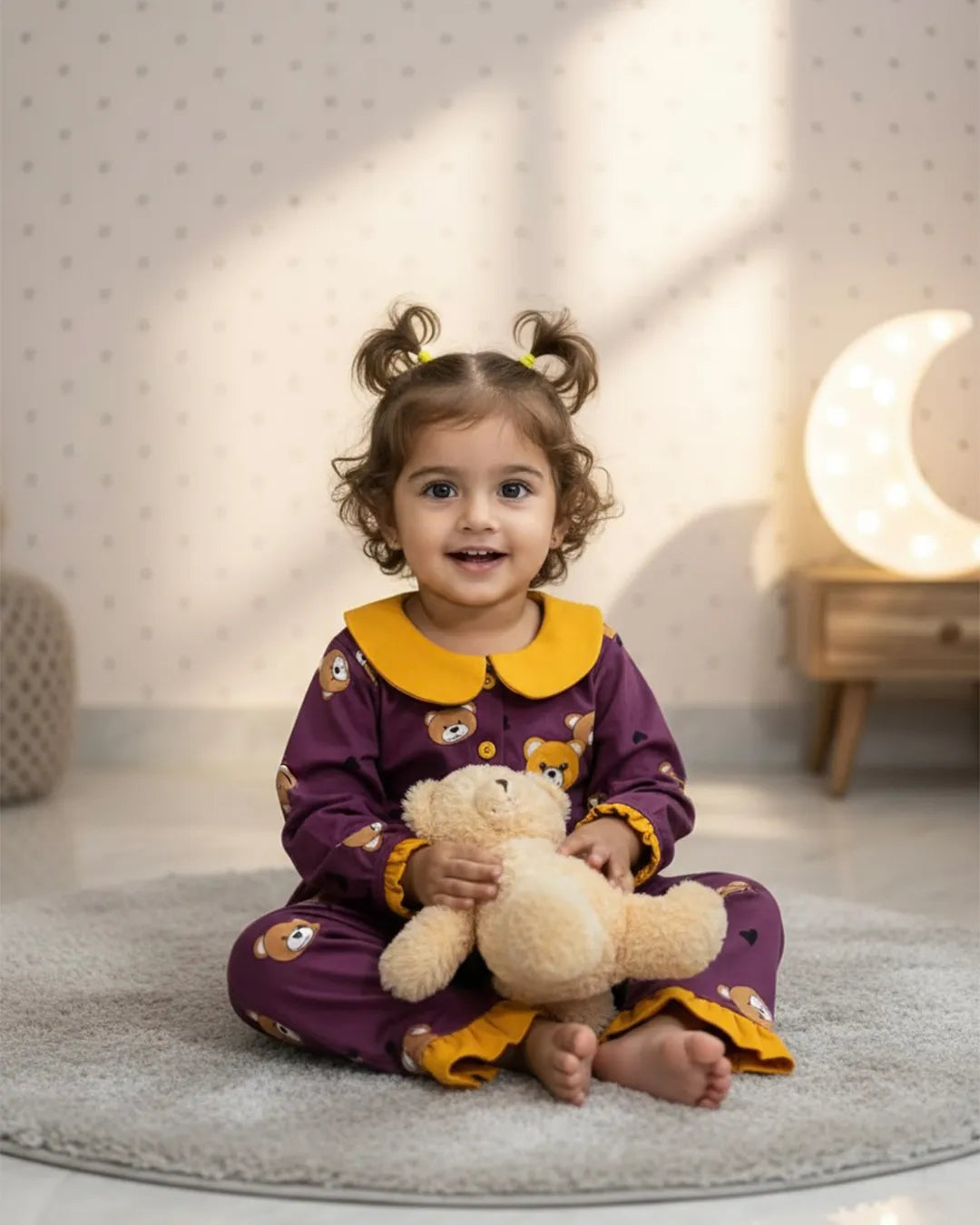 INGRID Bear Hugs Purple Set