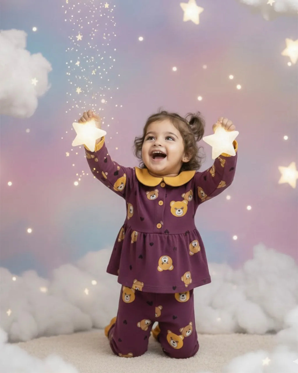 INGRID Bear Hugs Purple Set