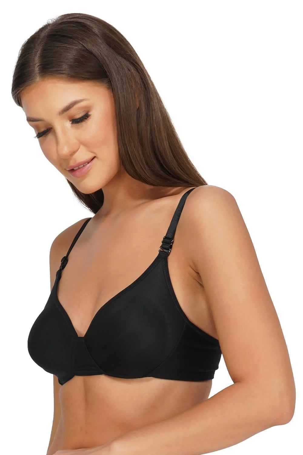 Organic Cotton Soft Padded Bra Black