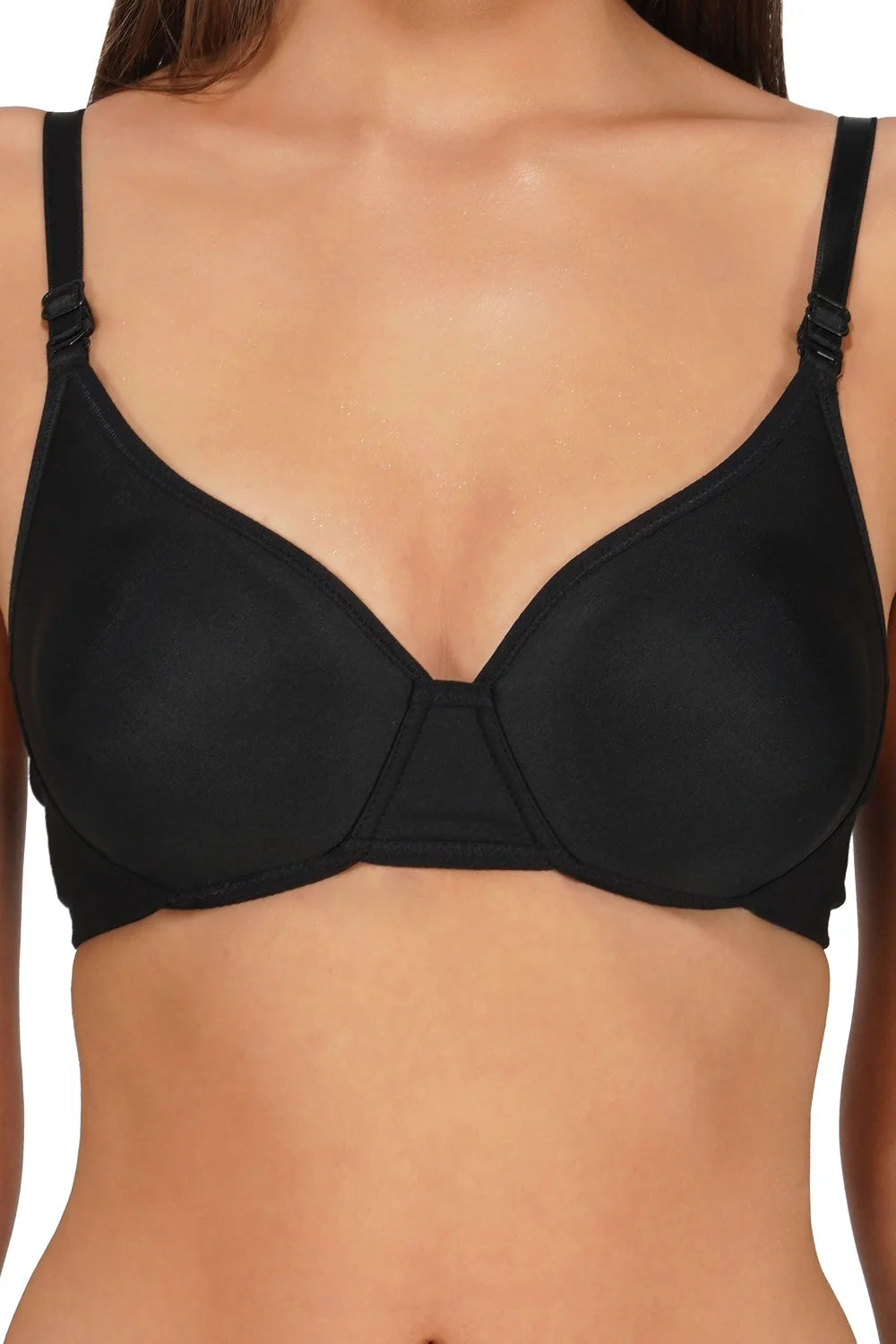 Organic Cotton Soft Padded Bra Black