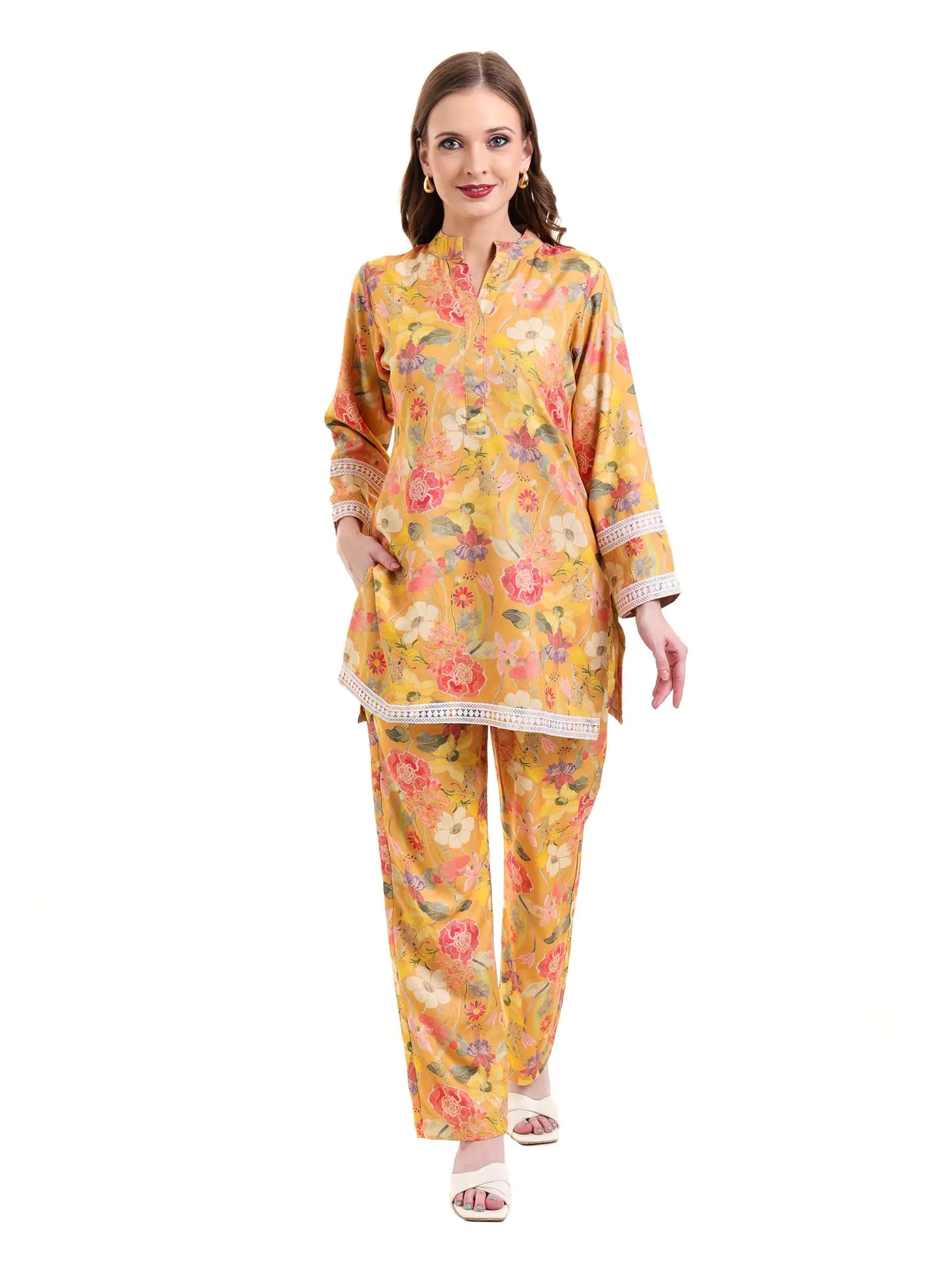 Yellow wollen Co-Ord Set