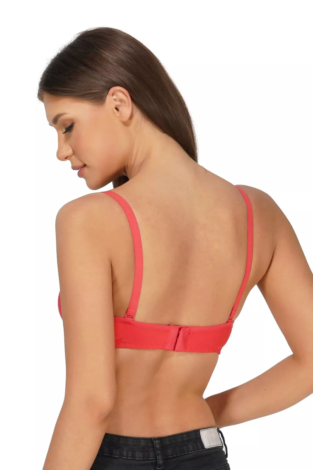 Organic Cotton Soft Padded Bra Coral Pink