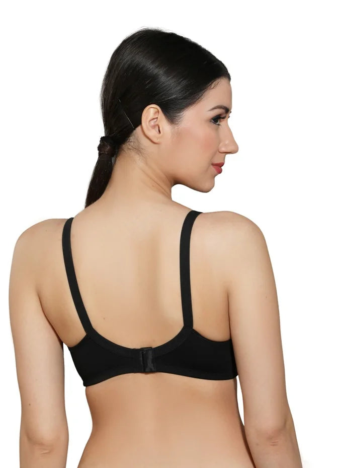 INGRID Encircle Bra - Black | Wire-free | Non Padded | Seamless Cups