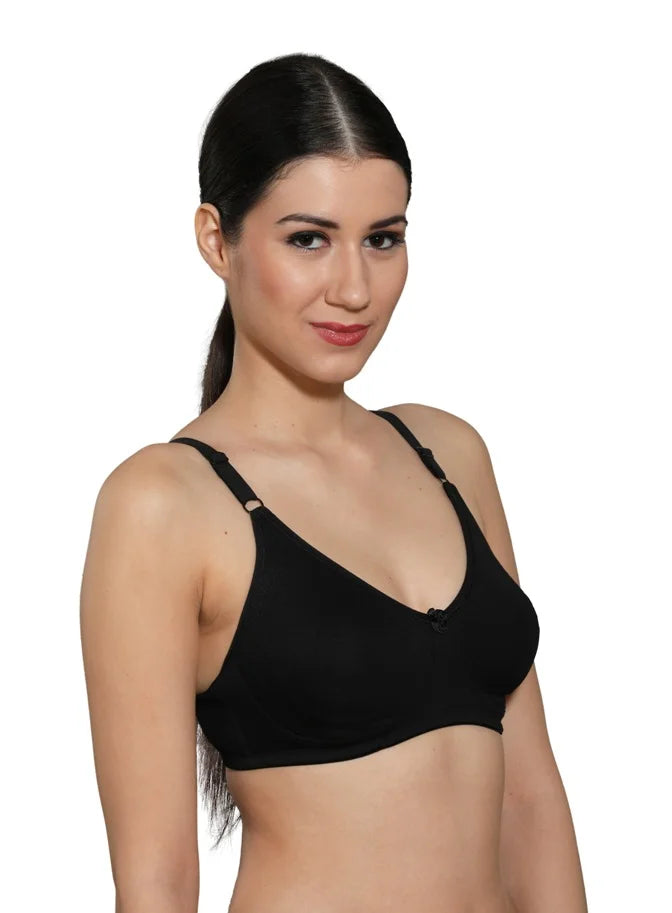 INGRID Encircle Bra - Black | Wire-free | Non Padded | Seamless Cups