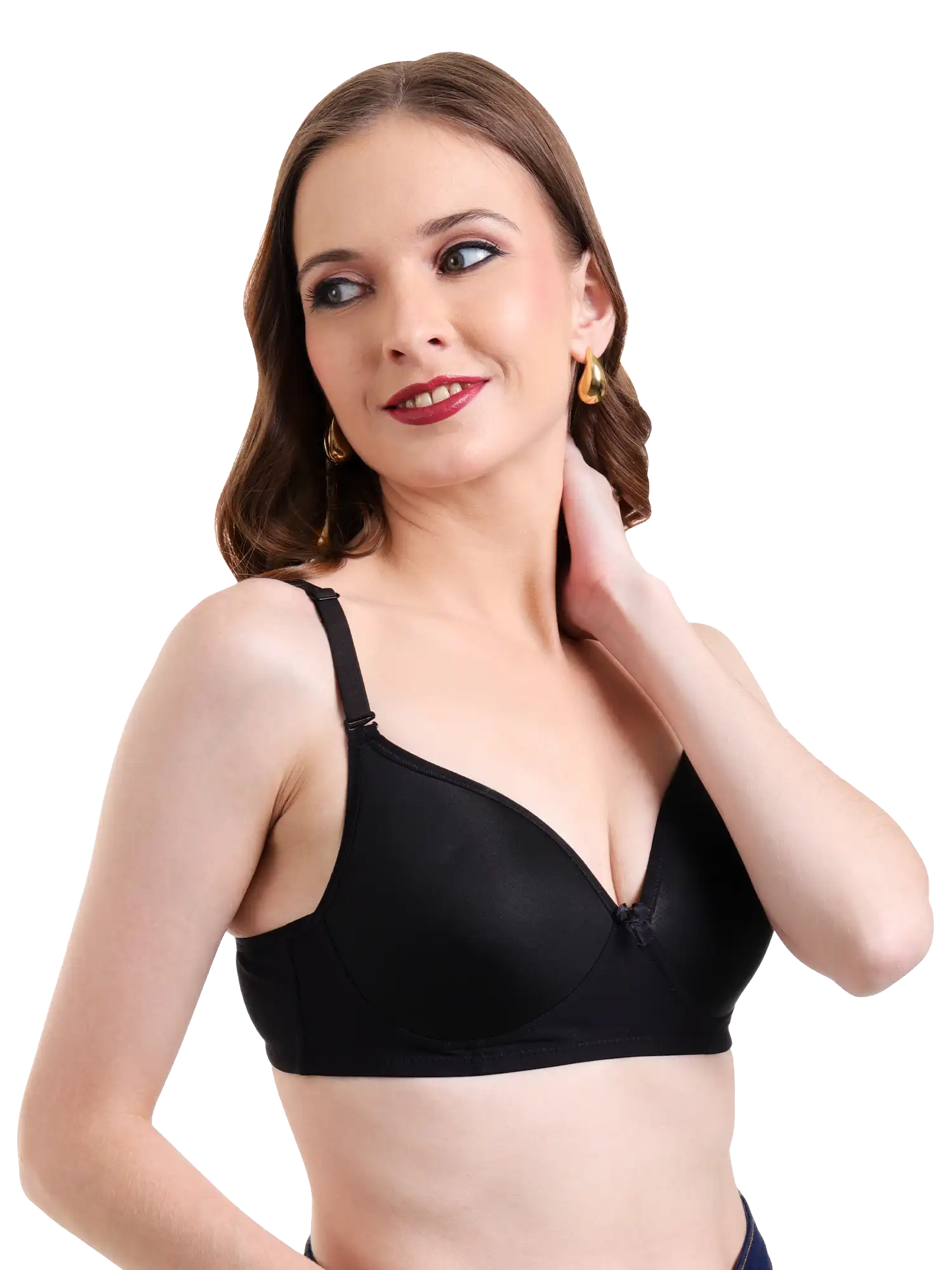 INGRID Padded Bra 002 - Black | Heavy Padded | Seamless | Non Wired