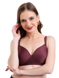 INGRID Padded Bra 02 - Wine | Heavy Padded | Seamless | Non Wired