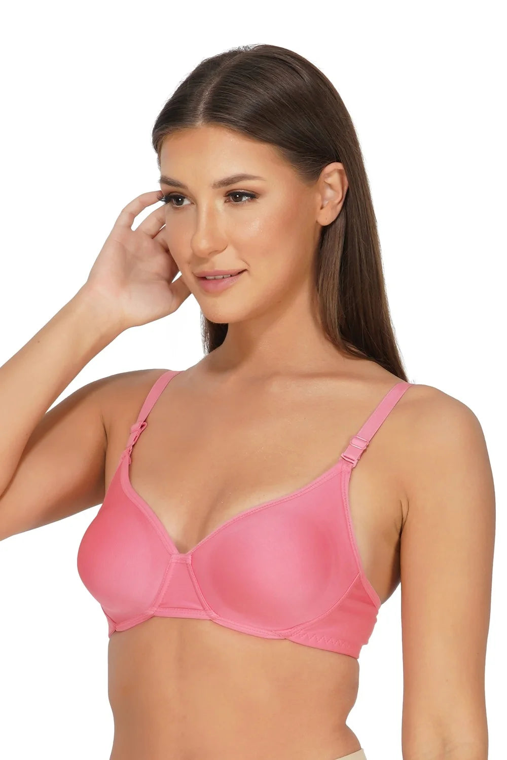 INGRID Padded Bra - Rose | Organic Cotton Pads | Lightly Padded | Seamless | Non Wired