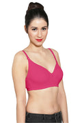 INGRID T-Shirt Bra - Fuchsia | Plunge Neck | Seamless | Non Wired | Non Padded