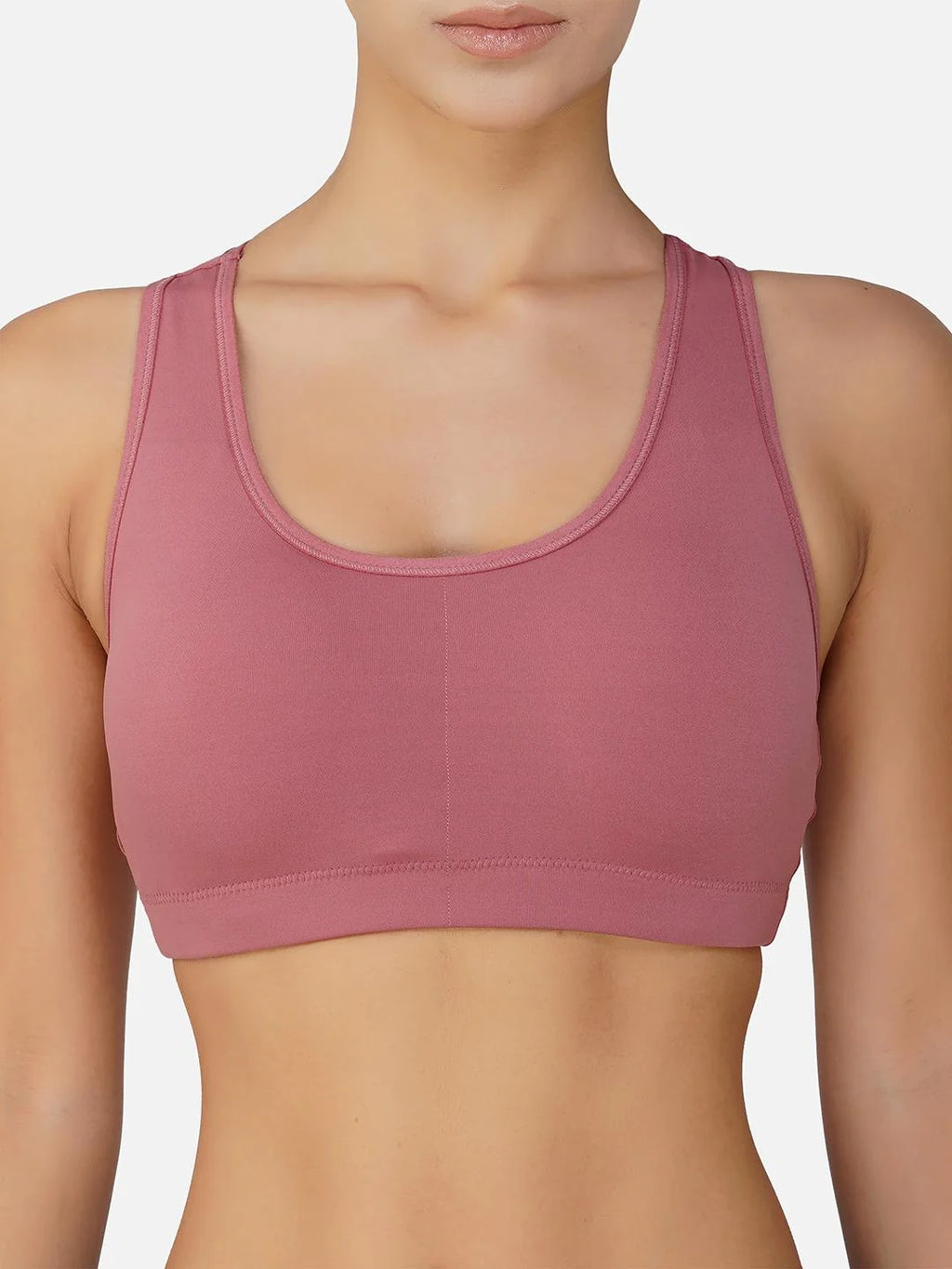 INGRID Sports Bra 002 - Turkish Rose | Light Padded | Removable Pads | Seamless | Non Wired