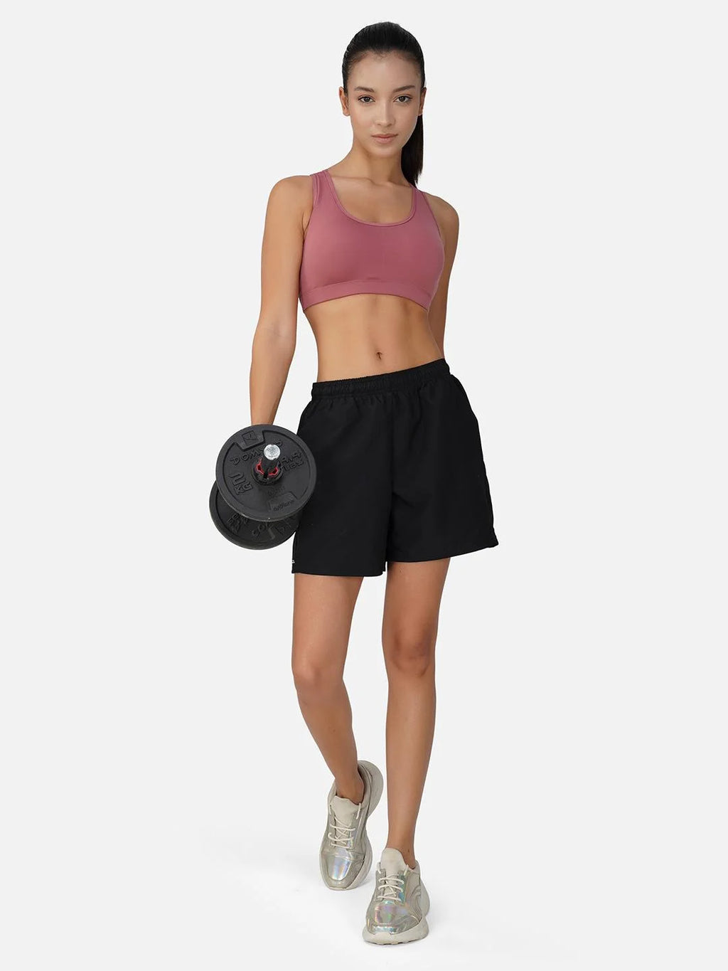 INGRID Sports Bra 002 - Turkish Rose | Light Padded | Removable Pads | Seamless | Non Wired