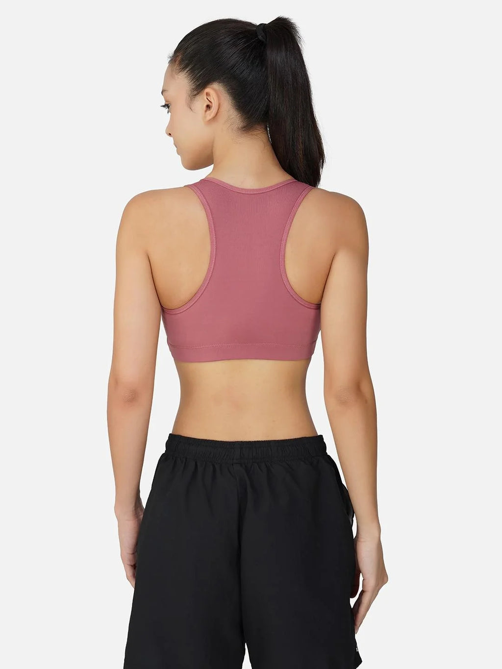 INGRID Sports Bra 002 - Turkish Rose | Light Padded | Removable Pads | Seamless | Non Wired