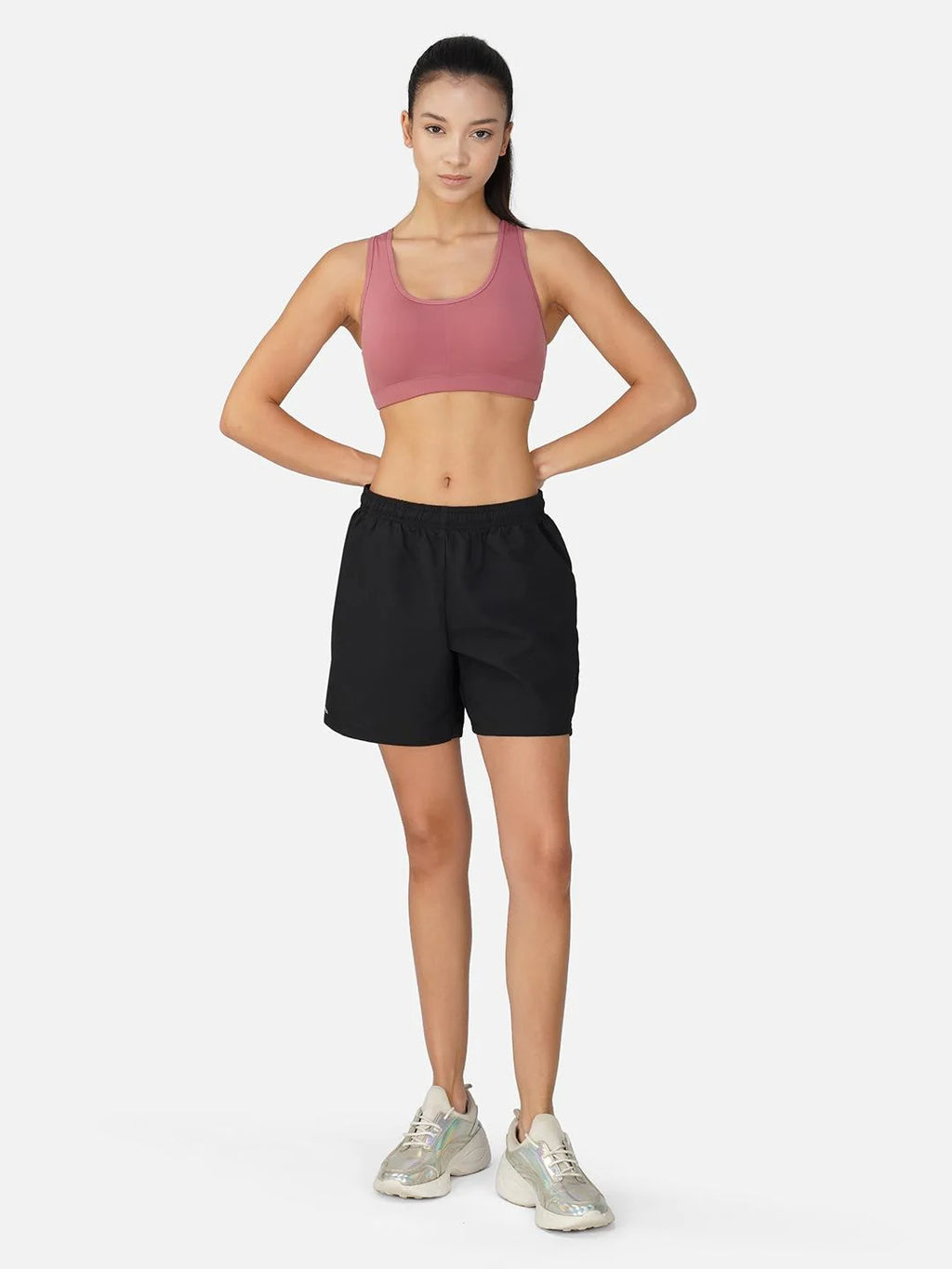INGRID Sports Bra 002 - Turkish Rose | Light Padded | Removable Pads | Seamless | Non Wired