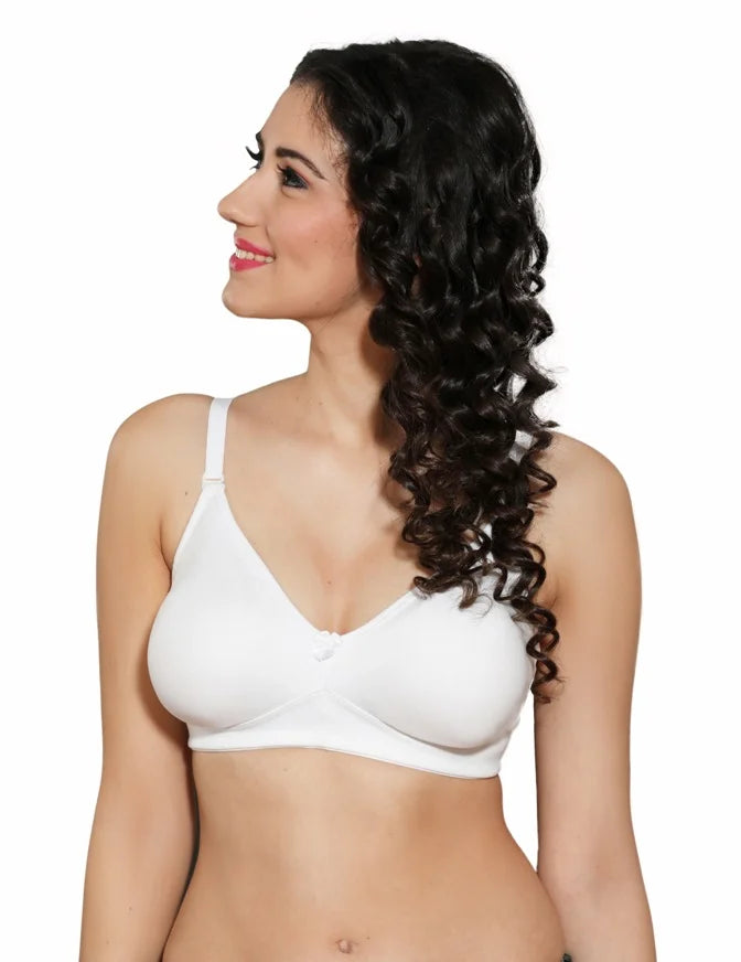 INGRID Everyday Bra - White | Full Coverage | Seamless | Non Wired | Non Padded