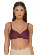 INGRID Padded Bra - Wine | Organic Cotton Pads | Lightly Padded | Seamless | Non Wired