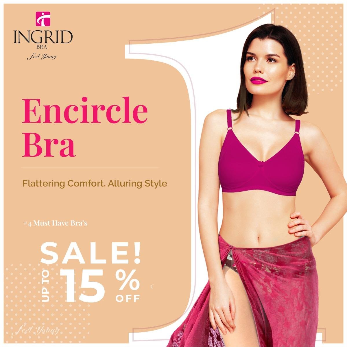 Buy INGRID Everyday Women's Bra Non Padded & Wire Free Cotton